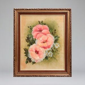 🌸 SIGNED Original "Jody" Floral Oil Painting – Romantic Shabby Chic 🌸
